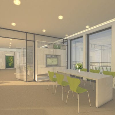 Penthousebüro Büro-Rendering Innenarchitektur 2